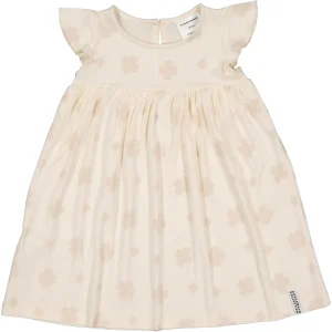 Volangklänning Bambu Klöver Beige