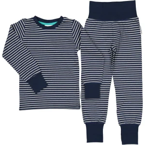 Pyjamas tvådelad Navy/Beige