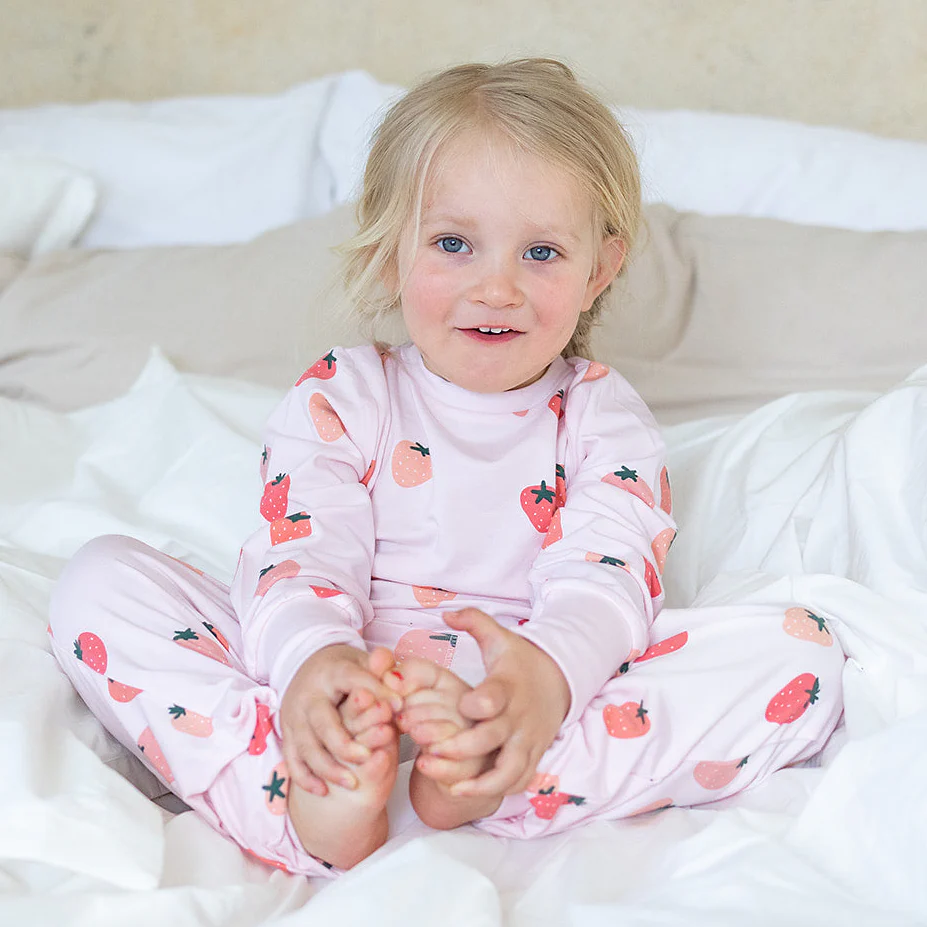 Pyjamas tvådelad Bambu Strawberry - Bild 5
